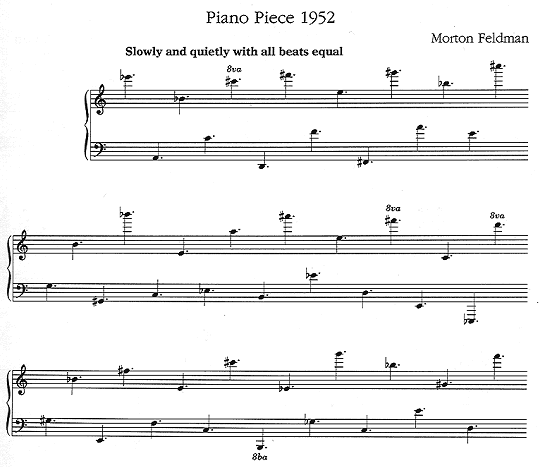 Piano Piece 1952 (score example)